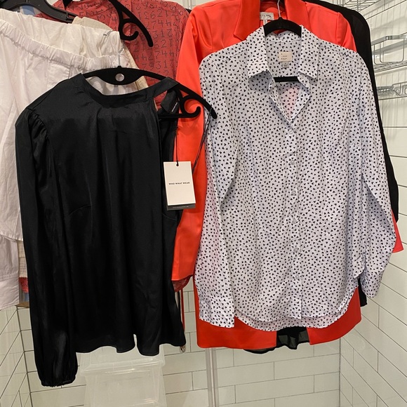 NWT Who What Wear Black One Shoulder Blouse M - Picture 2 of 4